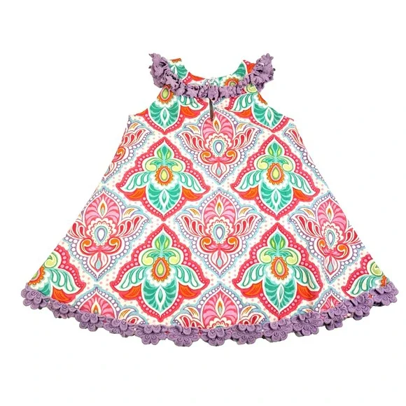 2 Vtg Girls Sz 4 Summer Dresses Children's‎ Place & Counting Daisies Boho Floral - Picture 10 of 15